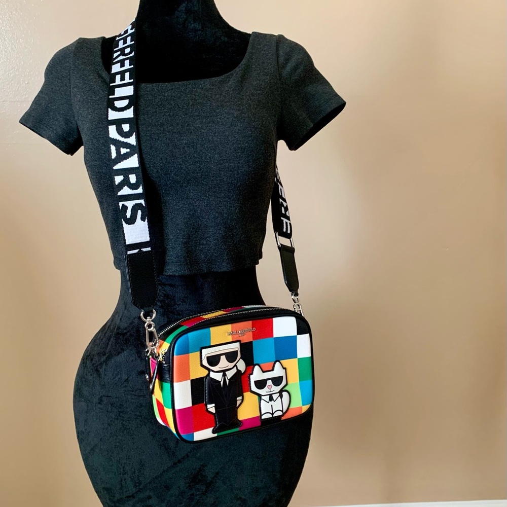 Karl Lagerfeld Colorful Graphic Crossbody Bag